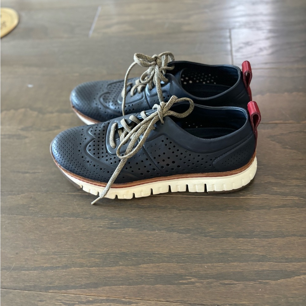 Cole Haan ZeroGrand C21567 Men's Leather Navy Blue Fashion Sneakers Sz 7 M